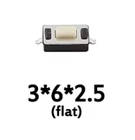 Кнопка 3x6x2.5мм flat SMD