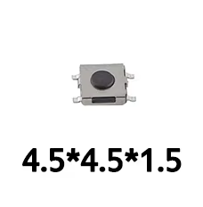 Кнопка тактова 4,5х4,5x1,5mm SMD