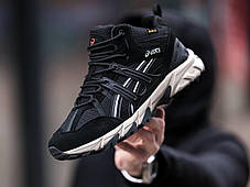 Зимові Чоловічі Кросівки Asics Gel-Sonoma 15-50 GTX High / Асікс Гел-Сонома 15-50 Високі Чорні з Бежевим Хутро, фото 3