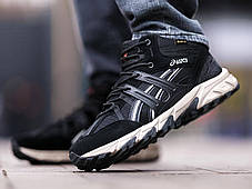 Зимові Чоловічі Кросівки Asics Gel-Sonoma 15-50 GTX High / Асікс Гел-Сонома 15-50 Високі Чорні з Бежевим Хутро, фото 4