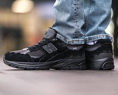 Зимові Чоловічі Кросівки New Balance 2002R Gore-Tex Full Black / Нью Беланс 2002Р Гор Текс Фулл Чорні, фото 1