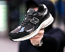 Зимові Чоловічі Кросівки New Balance 2002R Gore-Tex Black White / Нью Беланс 2002Р Гор Текс Чорні з Білим, фото 4