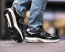 Зимові Чоловічі Кросівки New Balance 2002R Gore-Tex Black White / Нью Беланс 2002Р Гор Текс Чорні з Білим, фото 6
