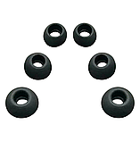 Насадки силіконові амбушюри для вакуумних навушників та гарнітур 4.5мм 3 пари розмір S/M/L чорні, фото 7