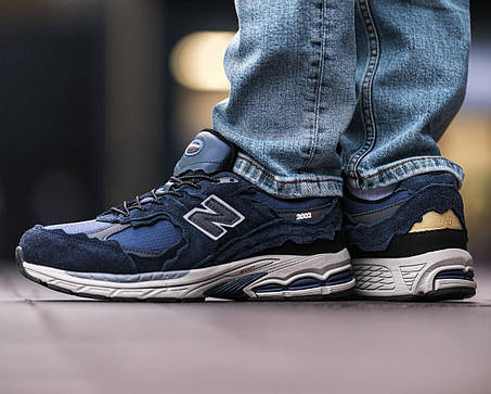 Зимові Чоловічі Кросівки New Balance 2002R Gore-Tex Navy / Нью Беланс 2002Р Гор Текс Сині, фото 1