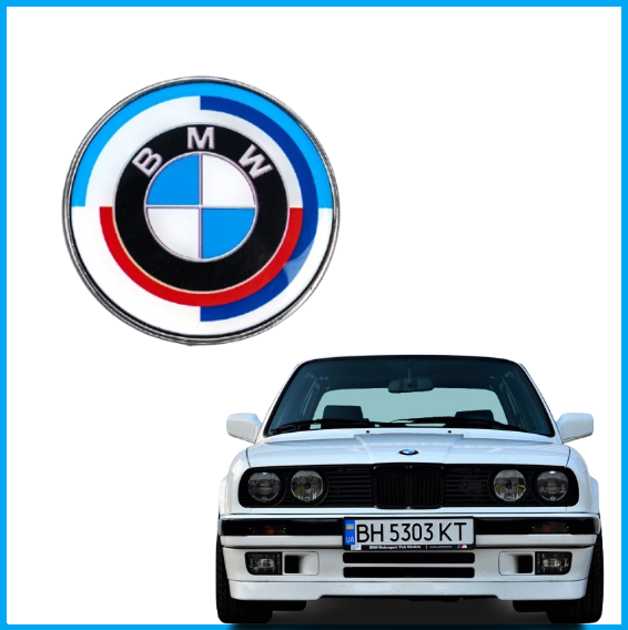 Эмблема BMW 3 серия E-30 1982-1994 82мм Юбилейная (ID#2442535228), цена ...