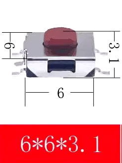 Кнопка тактова 6x6x3.1 SMD