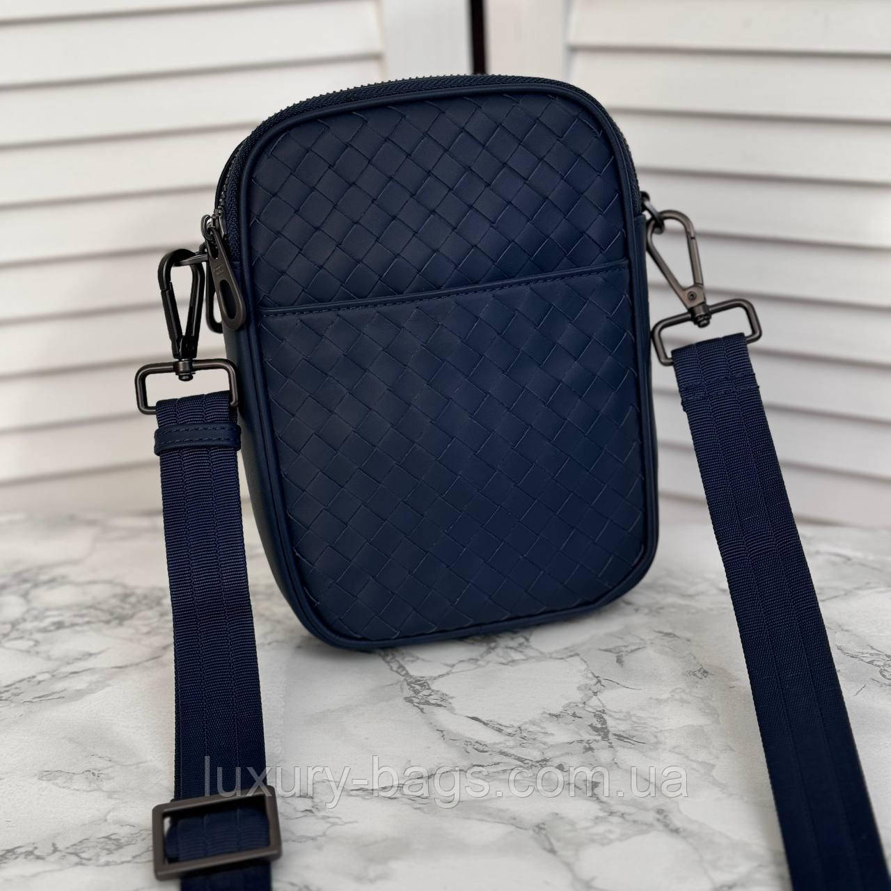 Чоловіча шкіряна мінісумка Bottega Veneta (люкс якість)