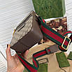Чоловіча шкіряна стильна мінісумка Gucci (люкс якість), фото 5