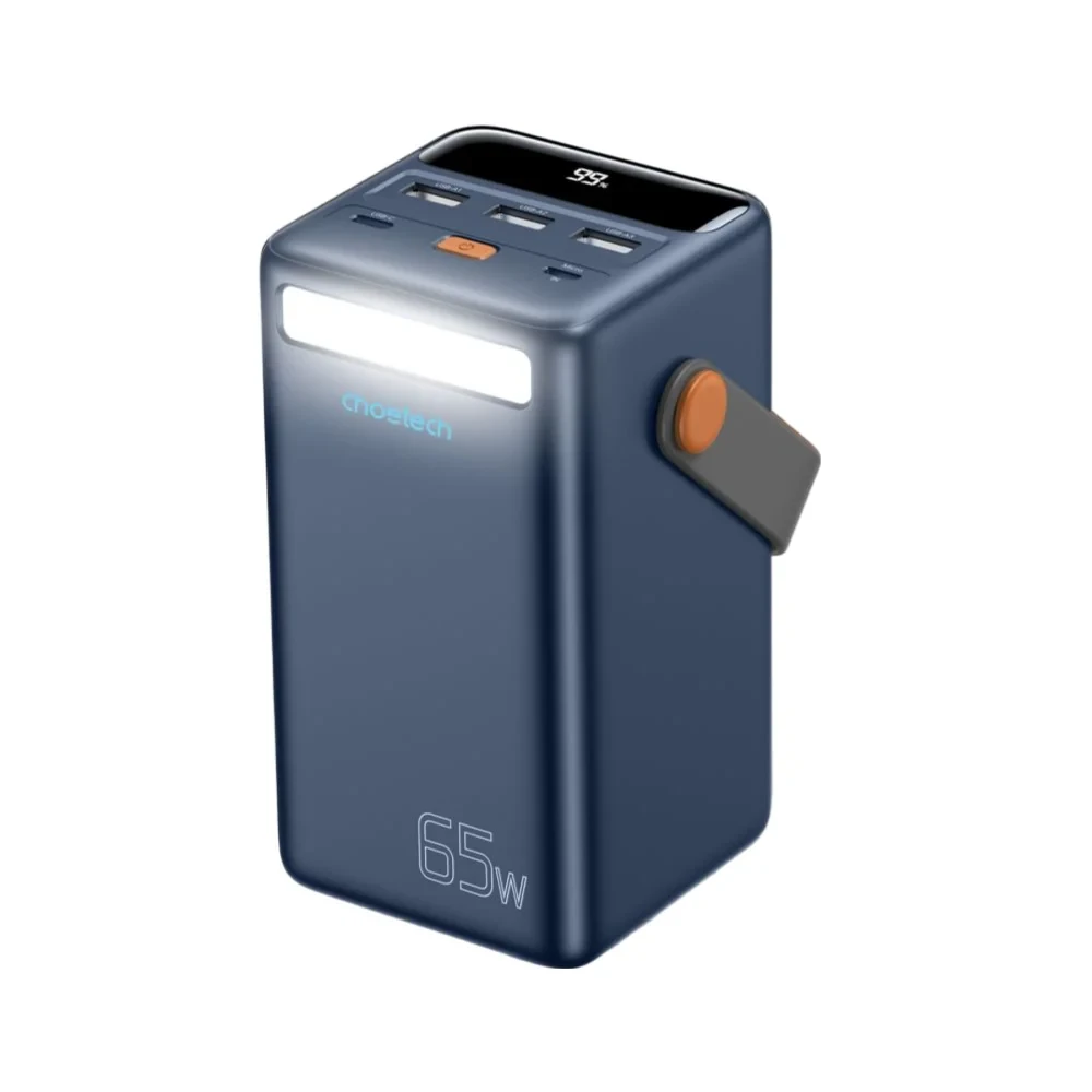 Повербанк 50000mAh Choetech B664 Deep Blue 65W PPS QC3.0 PD3.0 LED-ліхтар (43-00119), фото 1