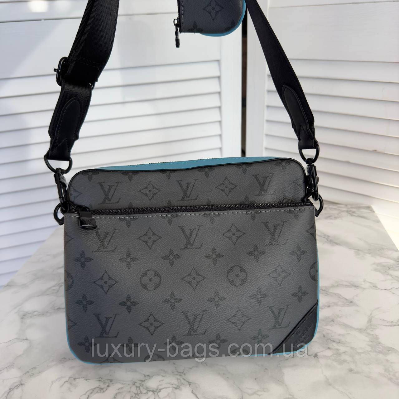 Чоловіча сумка-месенджер Louis Vuitton Trio Monogram Eclipse Reverse