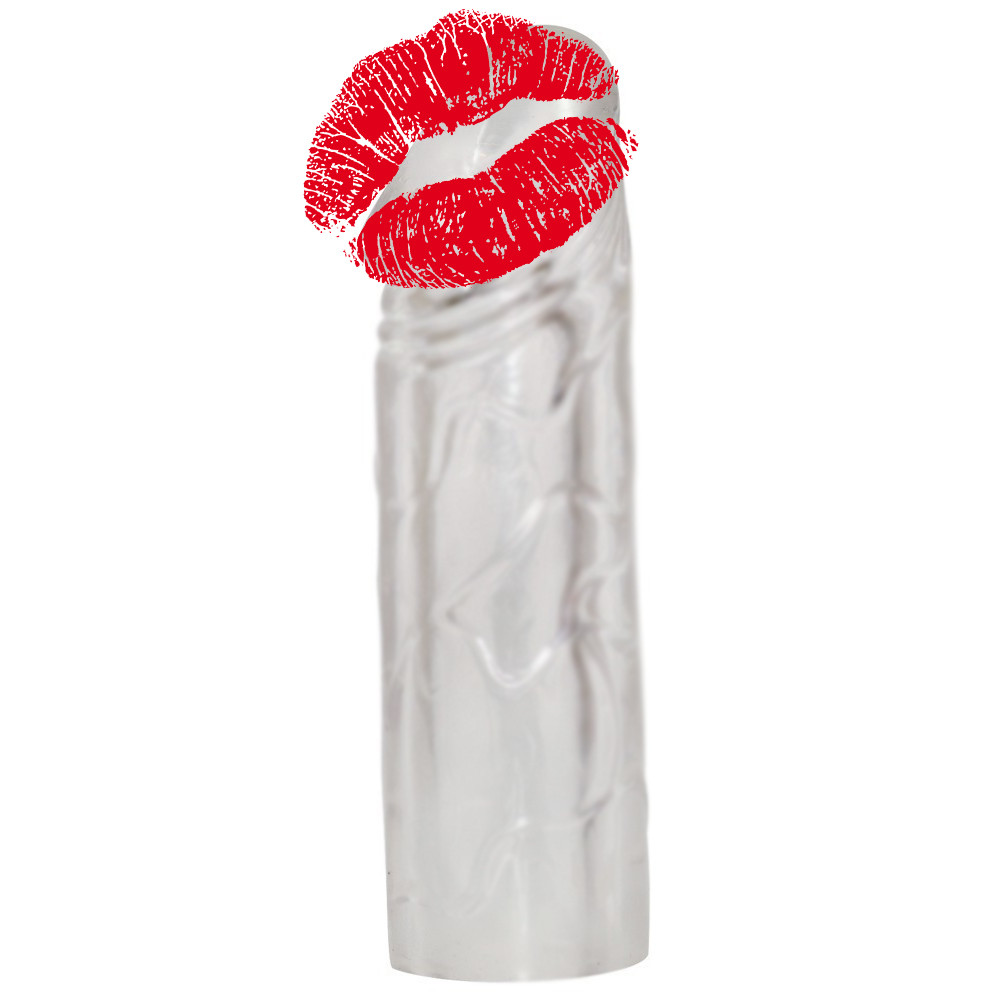 Велика прозора подовжувальна насадка на пеніс, фото 1