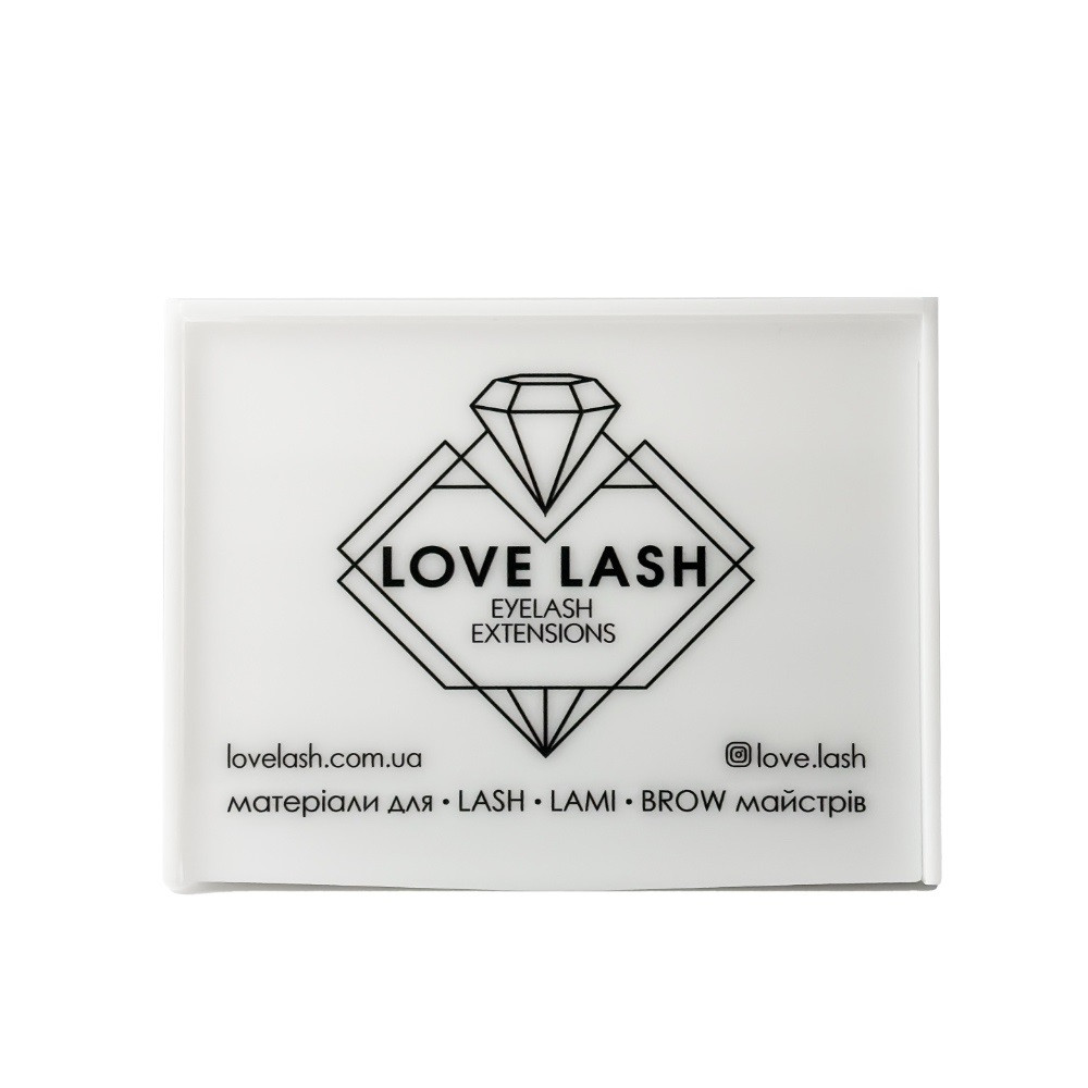 Бокс планшеток для вій LoveLash на 10 планшеток, колір Білий