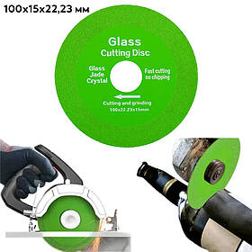 Диск алмазний 100х15х22,23 мм для різання скла та керамічної плитки (двосторонній) GCD-15