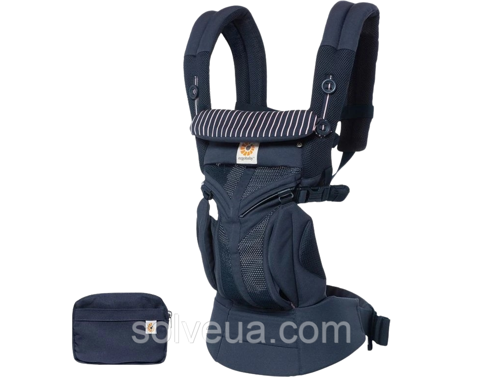 Рюкзак-переноска Ergobaby Omni 360 Baby Carrier All-In-One Cool Air Mesh з народження Pink Stripes solve