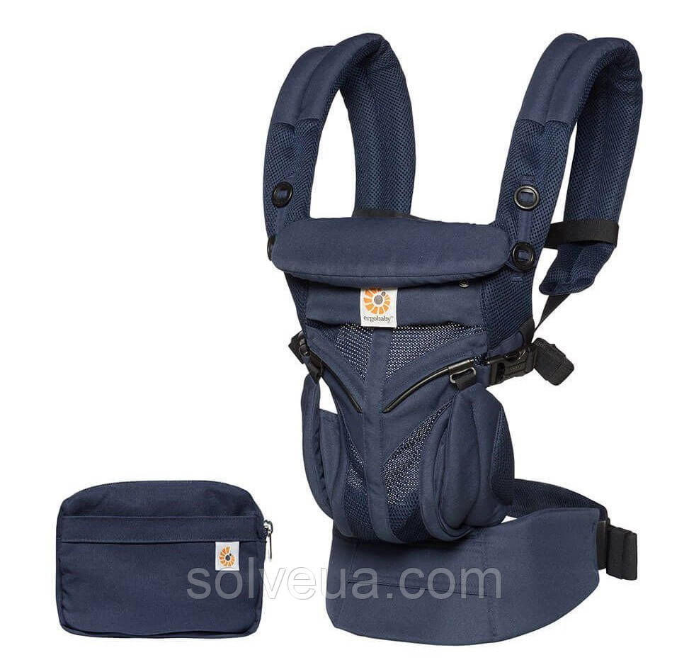 Рюкзак-переноска Ergobaby Omni 360 Baby Carrier All-In-One Cool Air Mesh з народження Midnight Blue solve