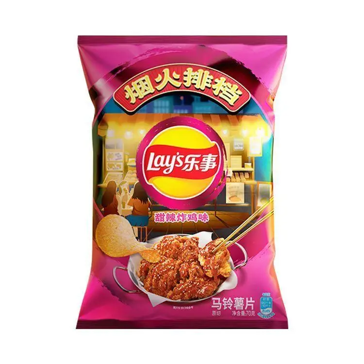 Чіпси Lay's Азія упаковка 70 грам Sweet and Spicy Fried Chicken Солодкий і пряний смак жареної курки