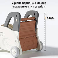 Дитячий візок ходунки каталка 4-в-1 Lumpurini Timoleone для катання з регулюванням швидкості та ременями безпеки, фото 5