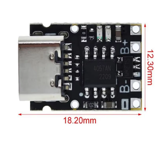 Плата заряда Li-ion аккумулятора 5V 1A (TYPE C) с защитой контроллер ...