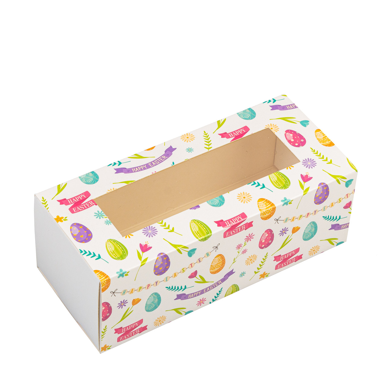 Коробка 140х60х50 для макаронс з вікном "Великдень", фото 1