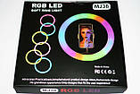 Кільцева LED-лампа RGB MJ38 38 см 220 V 1 кріп.тел ORG, фото 11