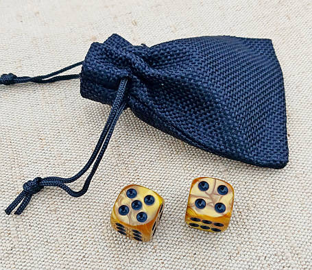 Зари, гральні кубики з акрилу + мішечок для зберігання кубиків, фото 1