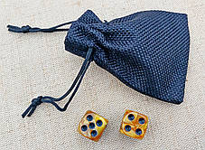 Зари, гральні кубики з акрилу + мішечок для зберігання кубиків, фото 3