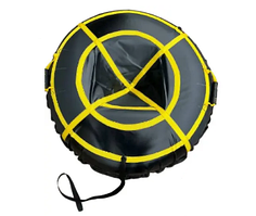 Тюбінг надувний 100 см 2 Ручки Чорний з жолтими стрічками ORG