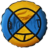 Тюбінг надувний/Ватрушка/Надувні санки ПВХ діаметром 100 см, Жовто-блакитний ORG