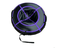 Тюбінг надувний/Ватрушка/Надувні санки ПВХ діаметр 100 см, Чорний з фіолетовими стрічками ORG