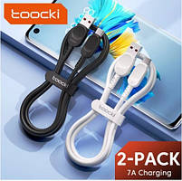 Кабелю для заряджання та передачі даних 2 шт. Toocki flash charging USB для Type-C cable ( 7A ) 1 метр