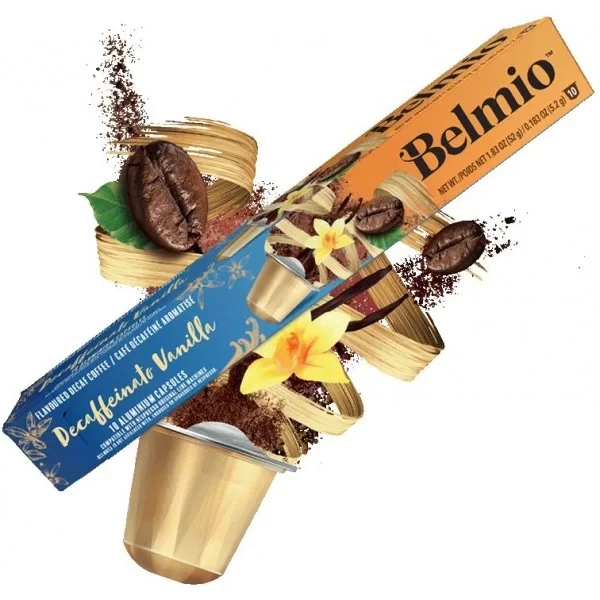 Кава в капсулах без кофеина Belmio Decaffeinato Vanilla, 10 капсул Nespresso