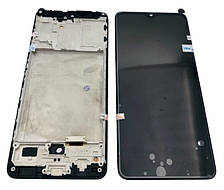 Дисплей Samsung A31 2020/A315, чорний, з рамкою, OLED(small size lcd) з тачскріном