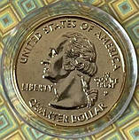 Монета США 25 центів 2000 р. Вірджінія - Позолота, фото 3