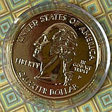 Монета США 25 центів 2008 р. Аляска - Позолота, фото 3