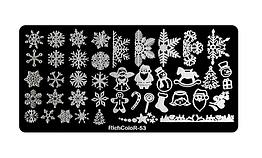 Пластина для стемпінга RichColor 053 новорічна