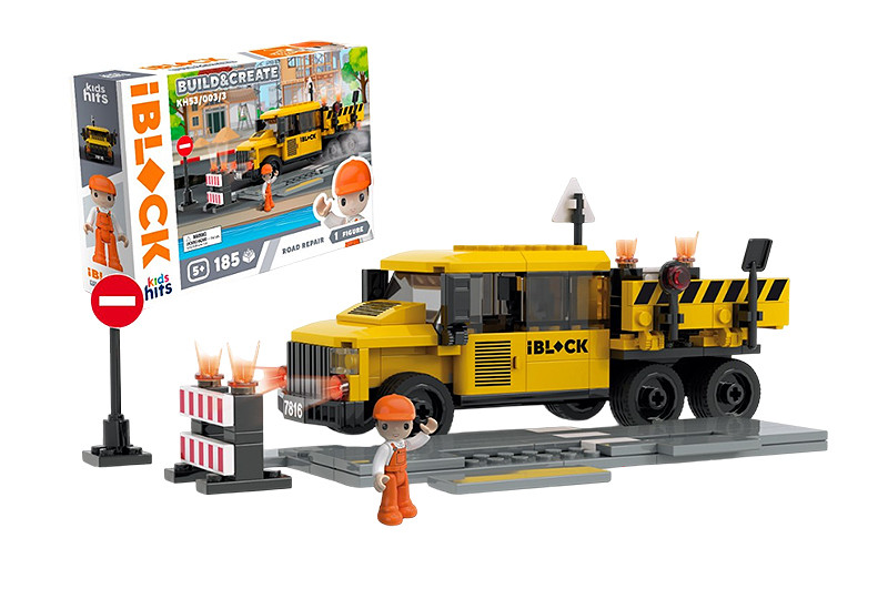 Конструктор Kids hits IBLOCK JUNIOR KH53/003/3 185 дет, короб. 32*5*21,5 см