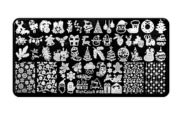 Пластина для стемпінга RichColor 068 новорічна