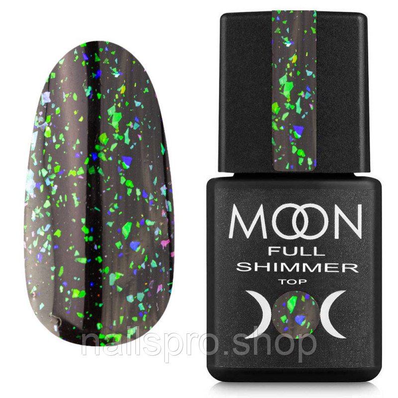 Топ із шимером Moon Full Shimmer Top No1021 Chameleon, 8 мл.