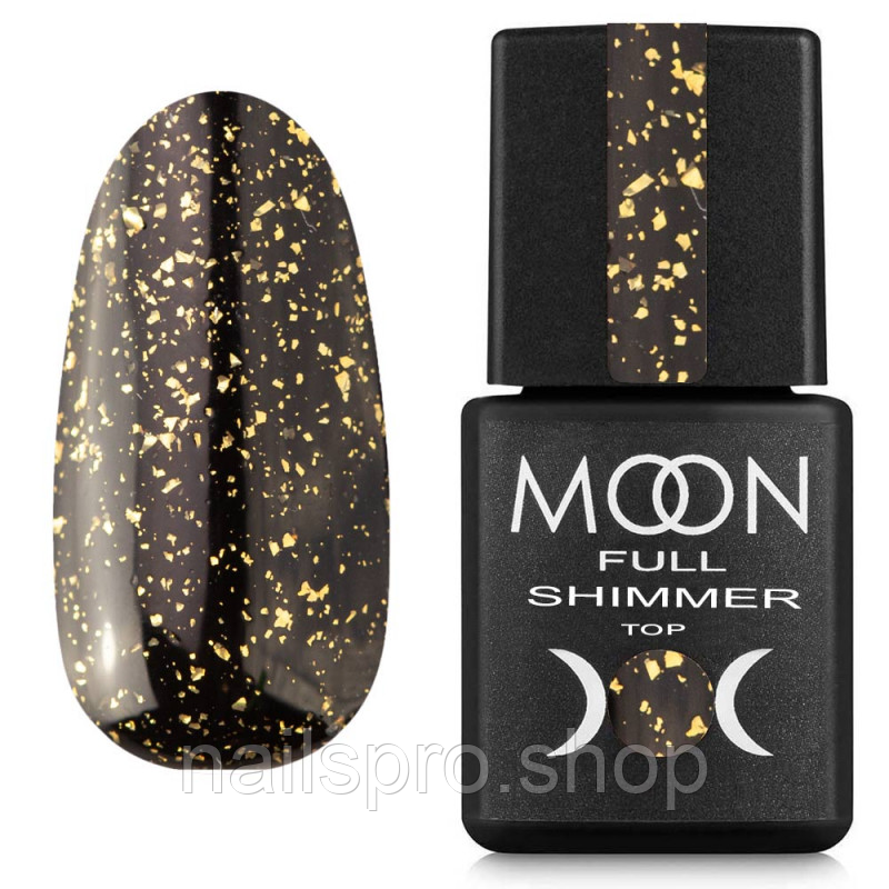 Топ із шимером Moon Full Shimmer Top No1020 Gold, 8 мл.
