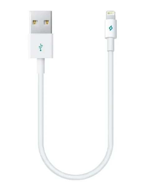 Дата-кабель Ttec Mini Cable USB (тато) - Lightning (тато) 0.3m White (2DK7512B)