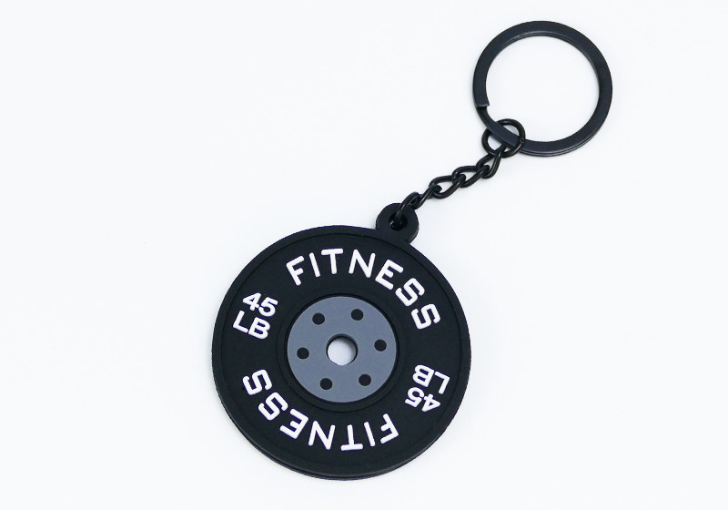 Брелок для ключів Диск для штанги Fitness Black (01192)