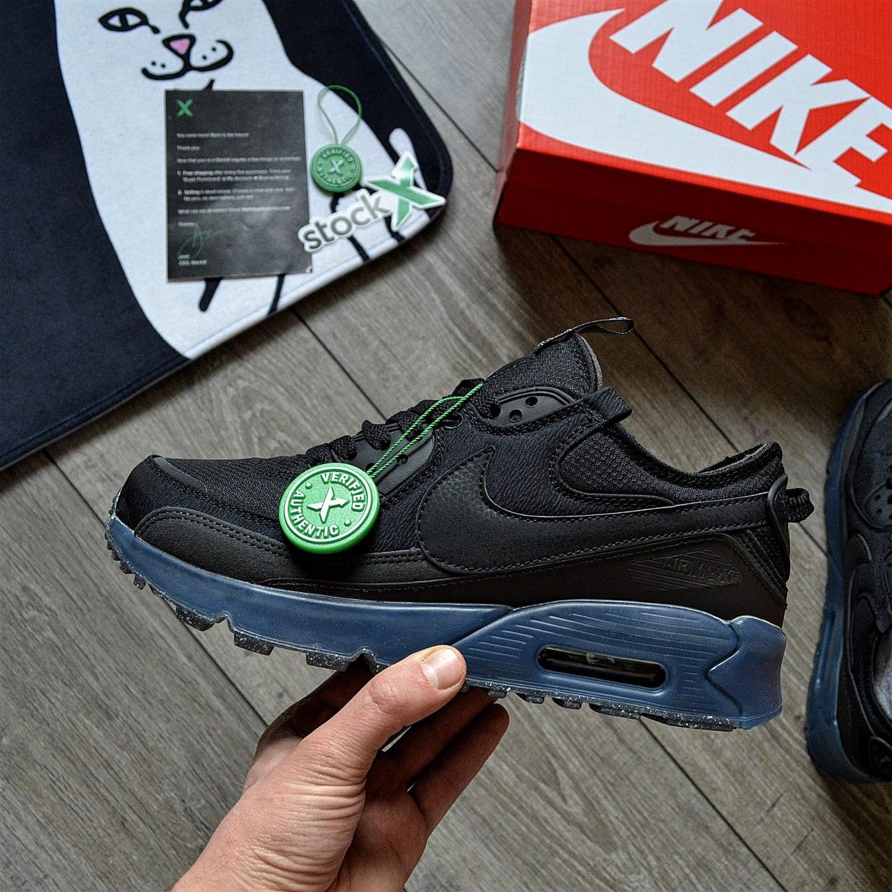 Чоловічі кросівки Nike Air Max Terrascape 90 Core Black Чорні Найк Аir Макс 90 шкіра текстиль