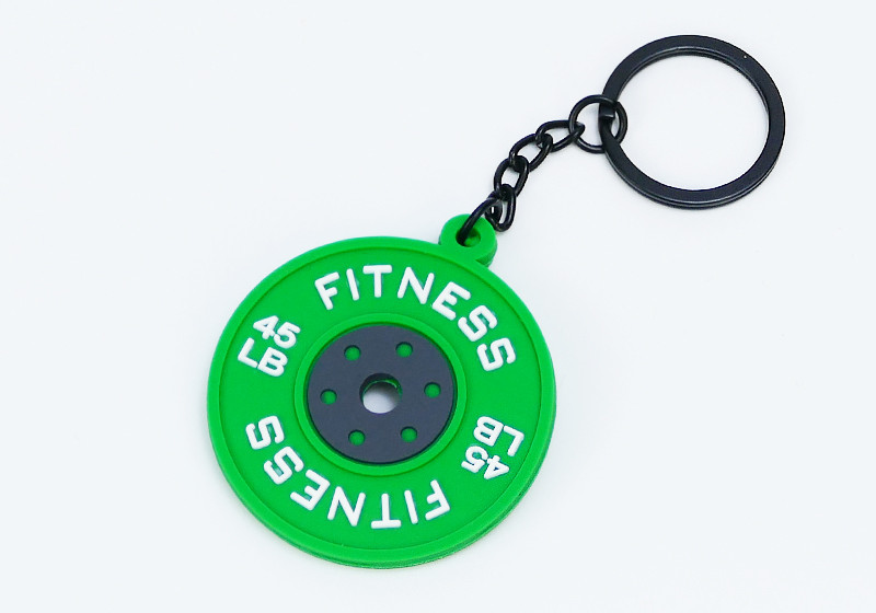 Брелок для ключів Диск для штанги Fitness Green (01193)