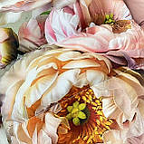 Збільшений спальник + комбінезон для новонароджених, пудра, квітковий принт півонії, фото 6