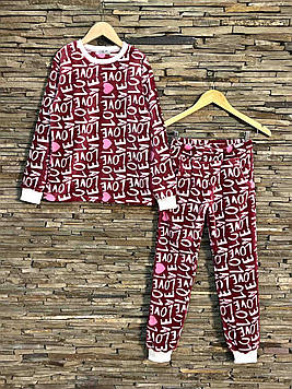 Піжама махрова тепла для дівчинки підлітка 146-164