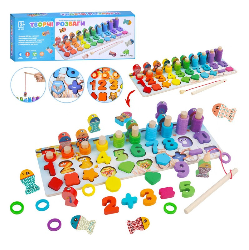 Дерев'яна іграшка Багатофункціональна дошка Tree Toys MD 0852, фото 1