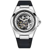 Механічний з автопідзаводом водонепроникний (5ATM) годинник Benyar BY-5207 Black-Silver-White