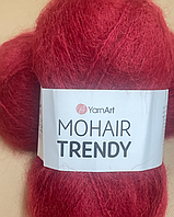 Пряжа Mohair Trendy Yarnart-141 темно-червоний