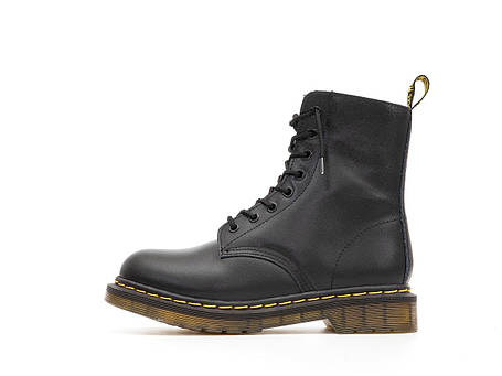 Зимові Чоловічі Черевики Dr Martens Pascal Black / Доктор Мартінс Паскаль Чорні з Коричневим (Хутро), фото 1